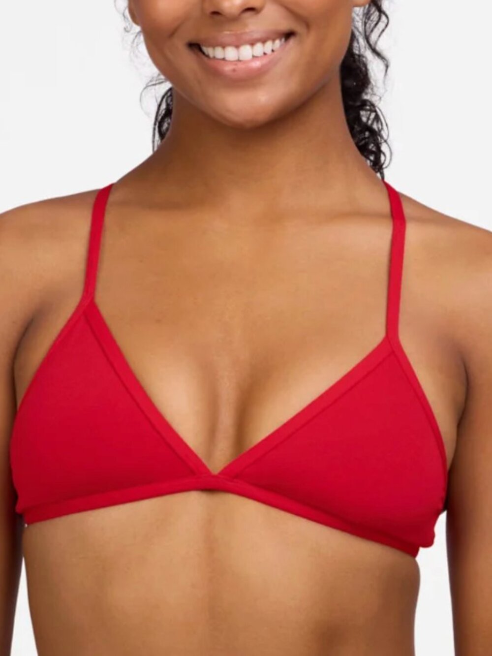 Jolyn Triangle Bikini Top Red M